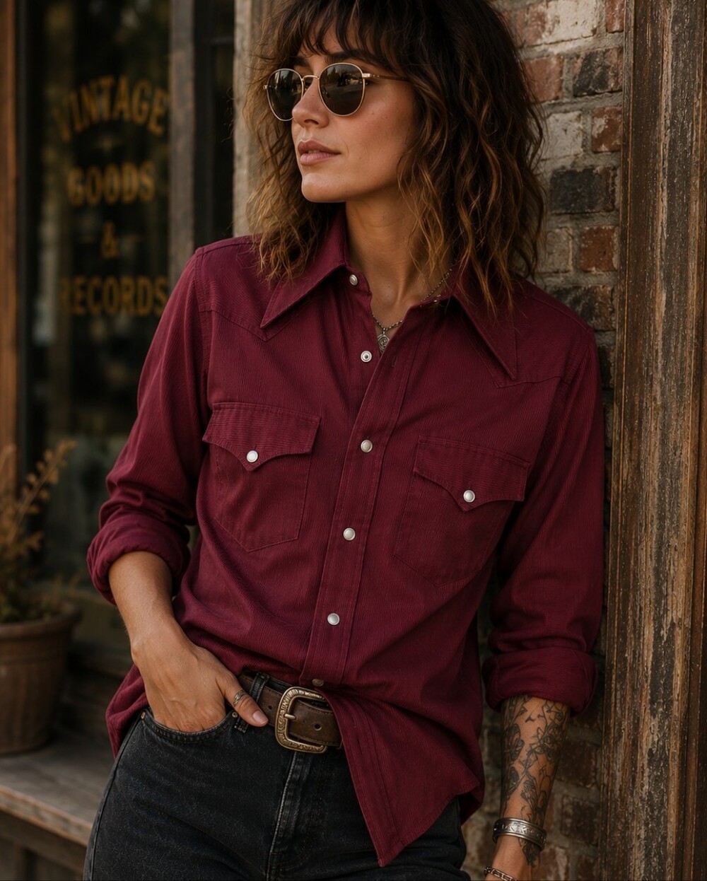 Vintage H Bar C Ranchwear Pearl Snap Western Shirt . Long Tail . Unisex